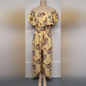 Miley And Molly Off Shoulder High Low Shorts Jumpsuit S Flowing